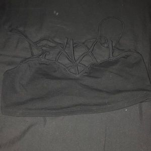 Black strappy bralette